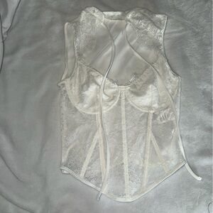 SHEIN Elegant Lace White Chemise